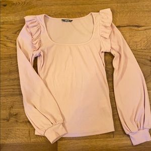 Blush long sleeve shirt